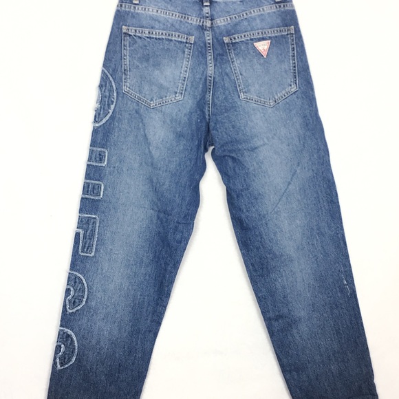 Guess Vintage High Rise Straight Denim Blue Jeans - Picture 7 of 8